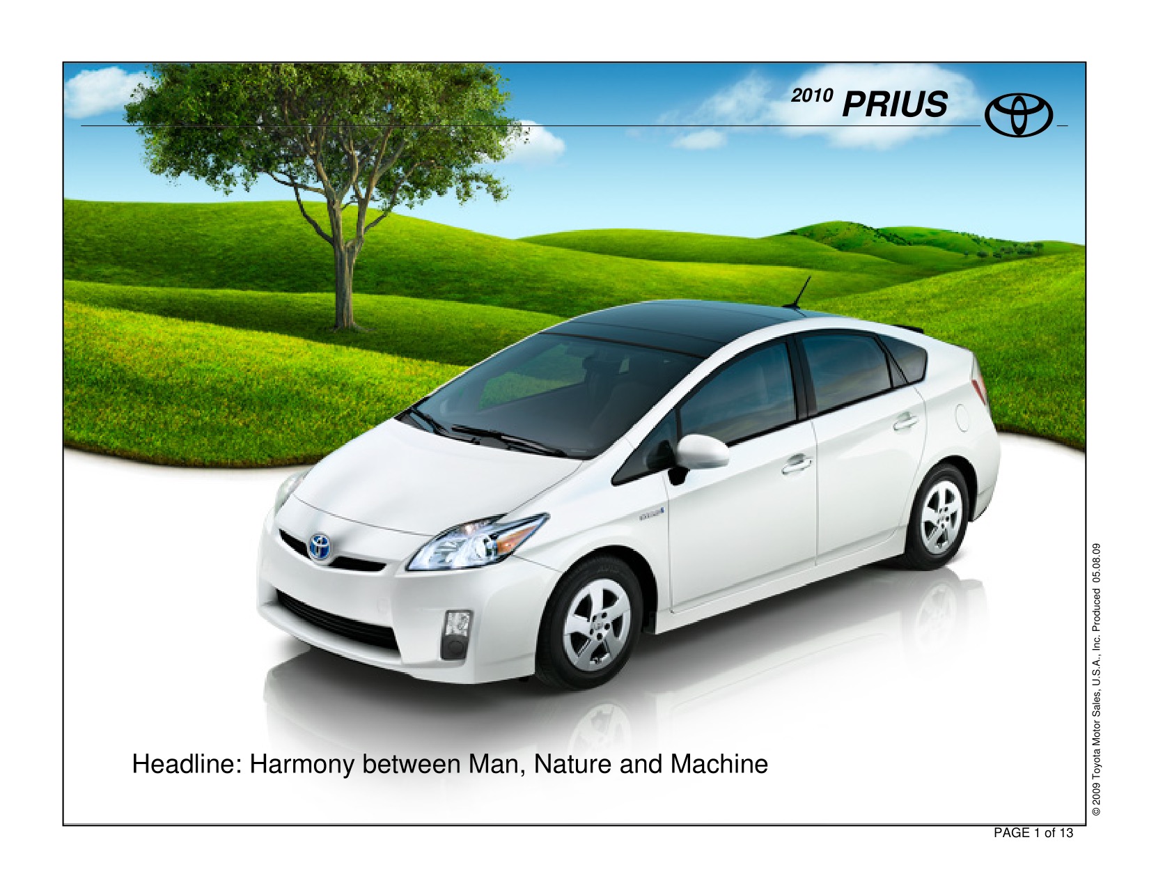 2010 Toyota Prius Brochure Page 1